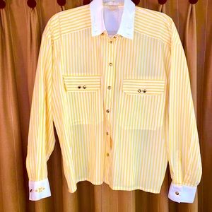 ESCADA by Margaretha Ley Sz 42 Button Down Blouse